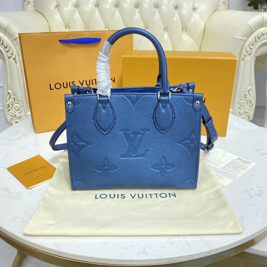 Louis Vuitton ONTHEGO PM Monogram Handbag M58956 Navy Nacre